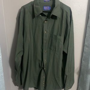 Men’s Pendleton Olive Green Wool Button Down